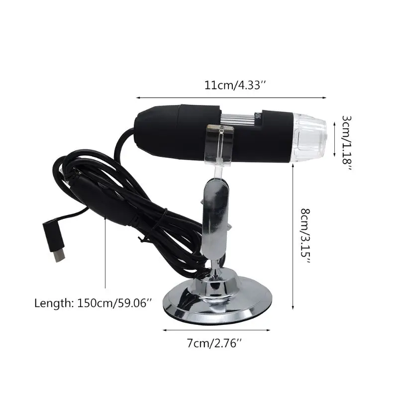 2MP 3в1 USB 1000X камера микроскопа 1080p видео для смартфона OSX Windows PC