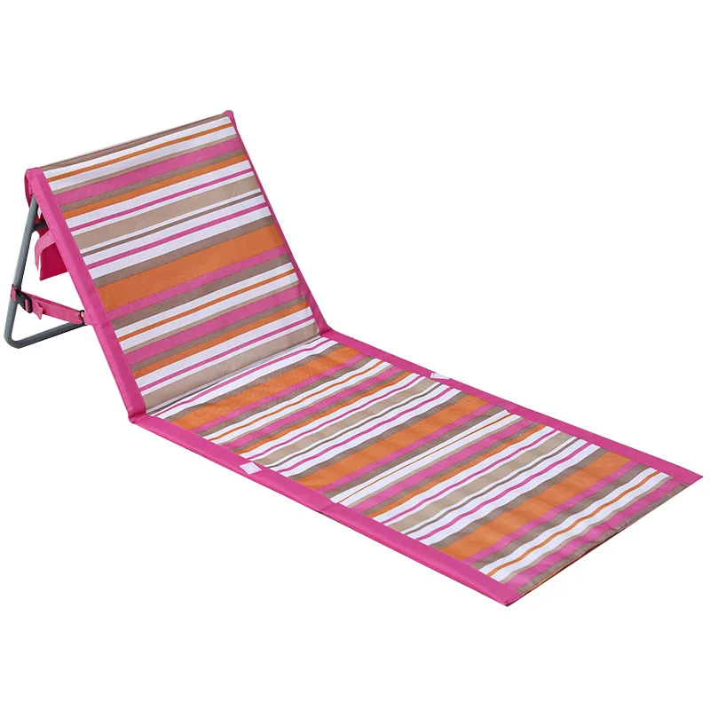 Portable Folding Beach Lounge Chair Waterproof Camping Lounge Striped Fashion Outdoor Beach Mat Holiday Beach Chairs 1