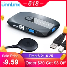 Aliexpress - Unnlink 2X1 Switcher VGA KVM Switch with Extender USB 2.0 2 PCs Computer Laptops Sharing Monitor Mouse Keyboard Printer