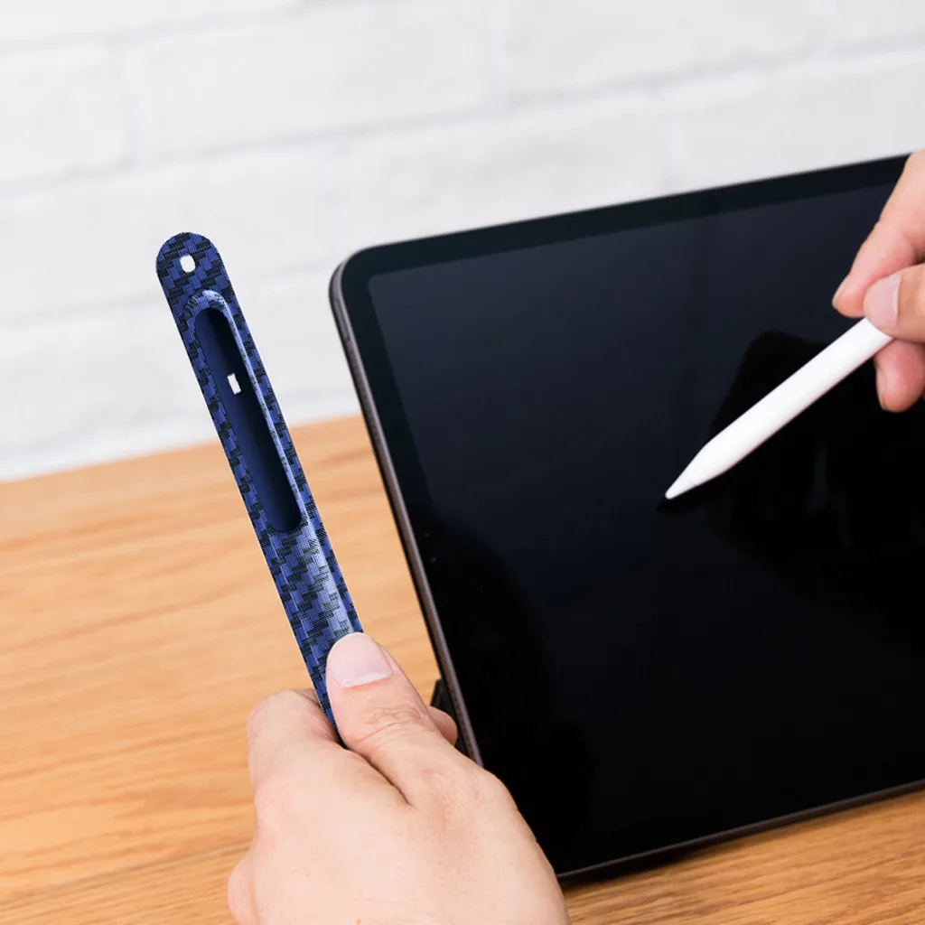 Чехол для планшета из углеродного волокна с держателем для iPad для Apple Pencil 2