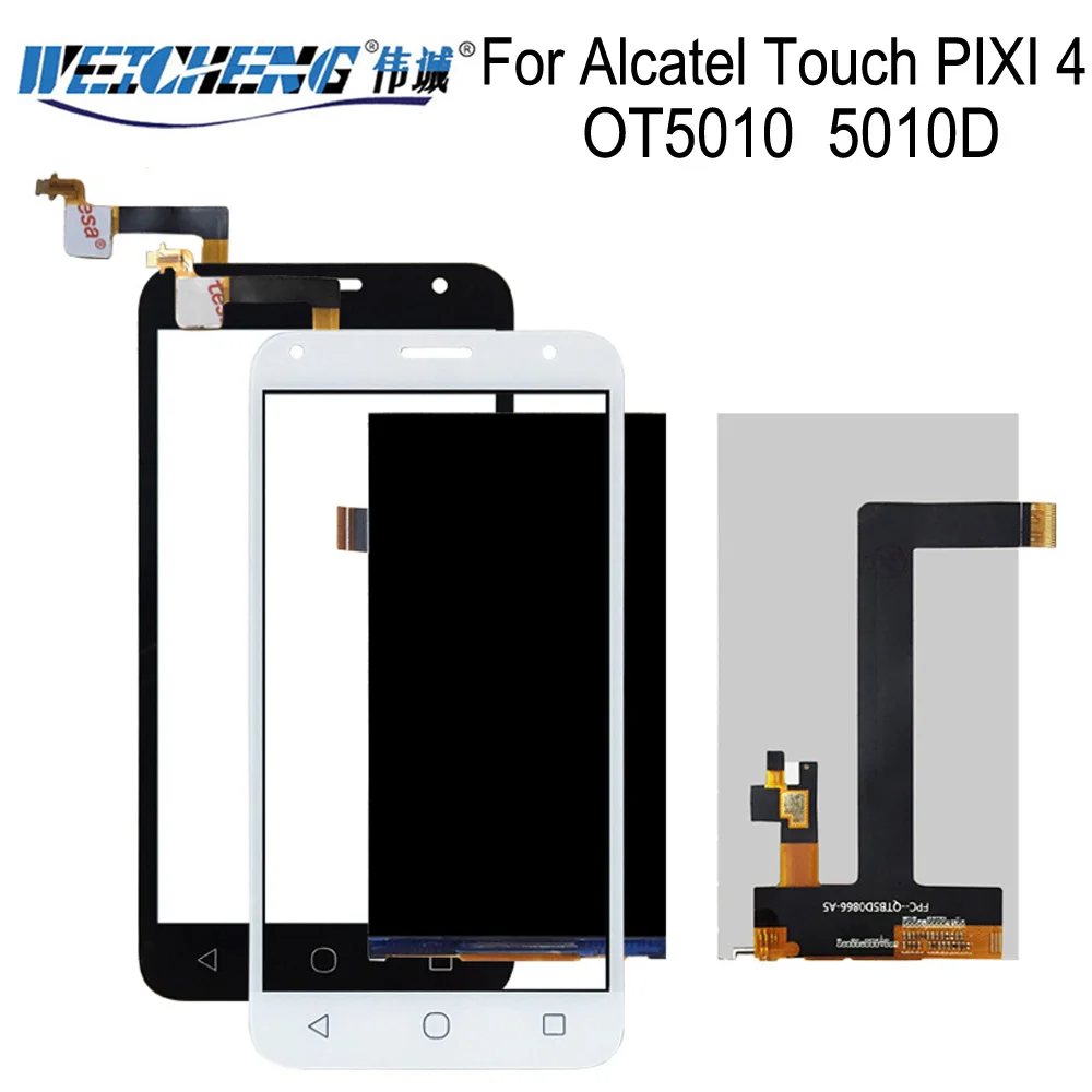 Для Alcatel Touch PIXI 4 OT5010 5010 5010D OT-5010 ЖК-дисплей+ сенсорный экран дигитайзер сенсор для 5010E 5010X5010 S