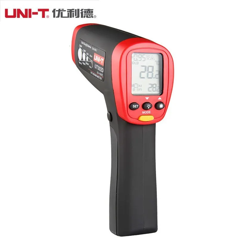 UNI-T UT302A UT302C UT302D лазерный инфракрасный термометр Бесконтактный цифровой термометр с ЖК-подсветкой Макс/мин режим C/F выбор