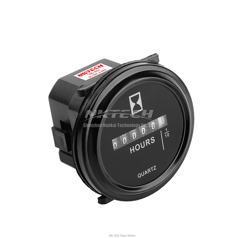  NKTECH Quartz Hour Meter Round NK-HS3 Meters Time Counter For Boat Generator Car Truck Motorcycle M