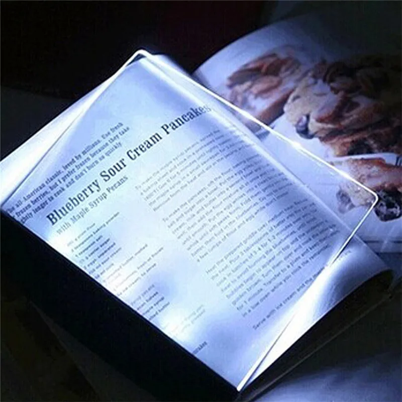 Flat reading lamp Creative Flat Plate LED Reading Light Night Light Portable Desk Lamp Eye Protect #3D30 (2)