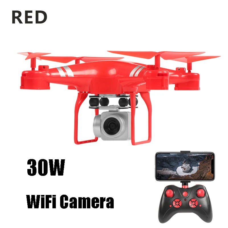 EBOYU KY101D 2,4 ГГц, беспилотный Дрон 20 мин Время полета w/4 K Wi-Fi FPV HD камера высота удержания жестов режим RC Квадрокоптер Дрон RTF - Цвет: Red 30W WiFi Cam