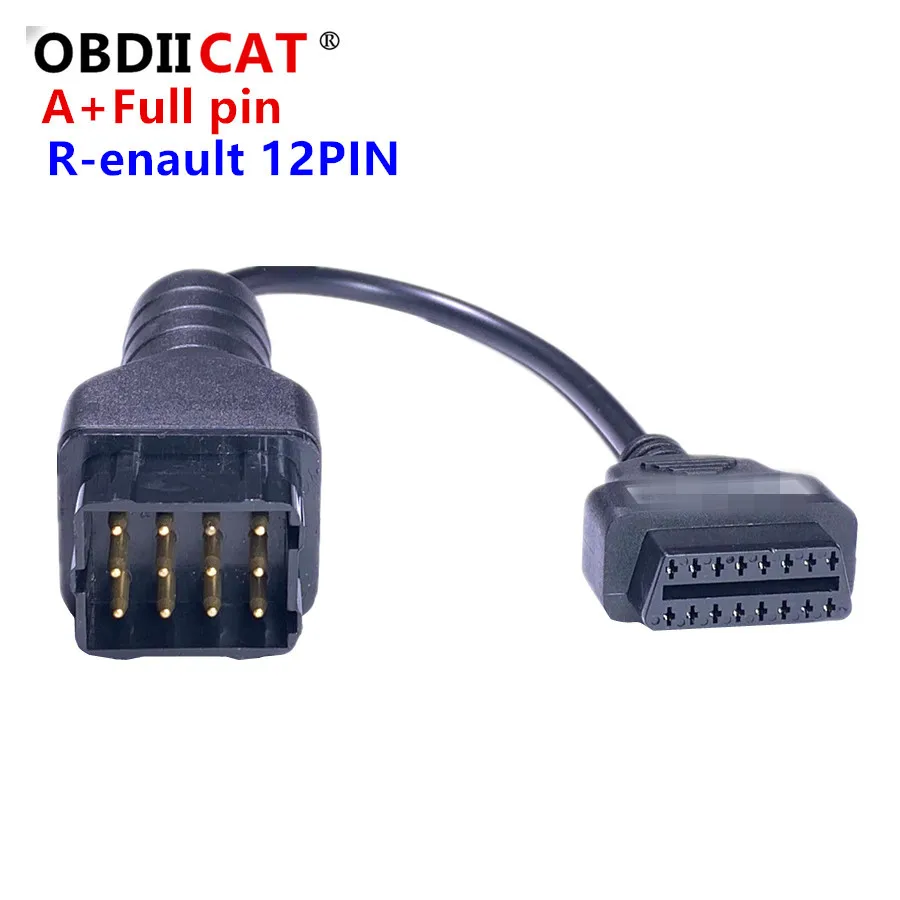 Obdiicat A+ Quanlity 12Pin - 16Pin Obd2 Obd Ii Csatlakozódapter 12 Pin -Car Diagnosztikai Kábel 16 Pin Jármű Elektronika