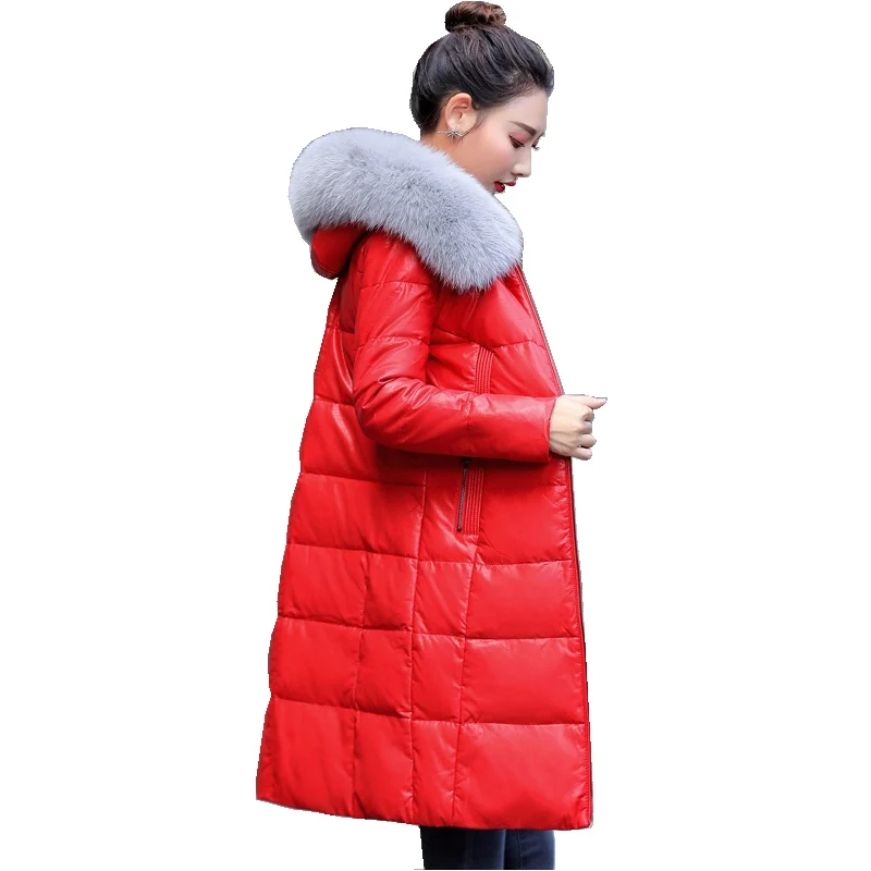 Женская замшевая парка из натуральной овечьей кожи с капюшоном | одежда