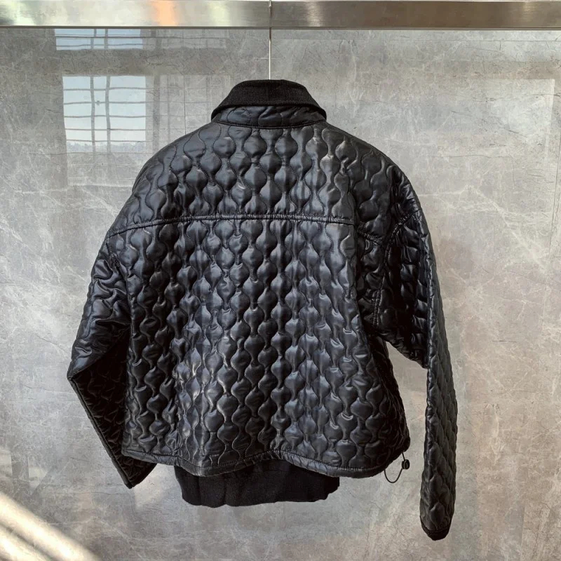 

Куртка мужская оверсайз в Корейском стиле, однобортная Повседневная Верхняя одежда с отложным воротником, модное короткое пальто свободного кроя с длинными рукавами