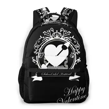 

Valentine's Day Love Live_ Inspired In White New Pattern knapsack Lovelive Teens Books Backpack