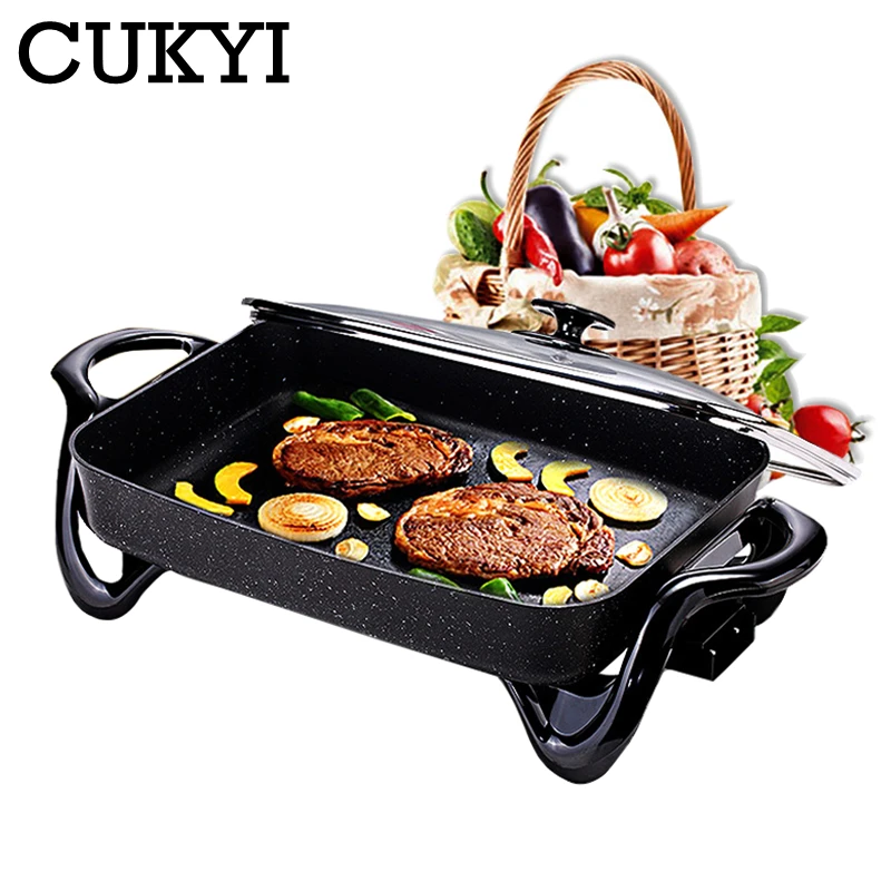 CUKYI Multi Function ไฟฟ้า Grills & ไฟฟ้า Griddles หม้อร้อน BBQ เครื่อง