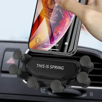 

Mini Car Phone Holder Air Vent Gravity Linkage Mount Bracket Outlet Snap-On Car Phone Holder Gravity Car Holder