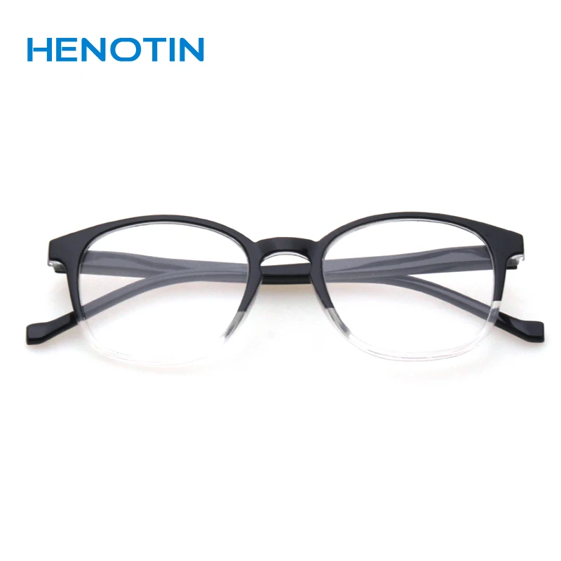 Henotin модные круглые очки для чтения весенние петли мужские и женские очки для чтения диоптрий 0,5 1,75 2,0 3,0 4,0 - Цвет оправы: Прозрачный
