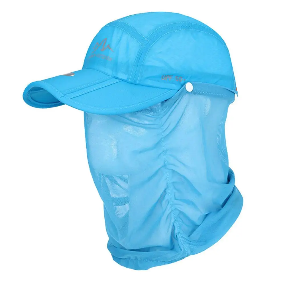 Free Fisher Outdoor Sport Hiking Visor Hat UV Protection Face Neck Cover Mens Fishing Sun Protect Cap Foldable Women Anti-UV | Спорт и
