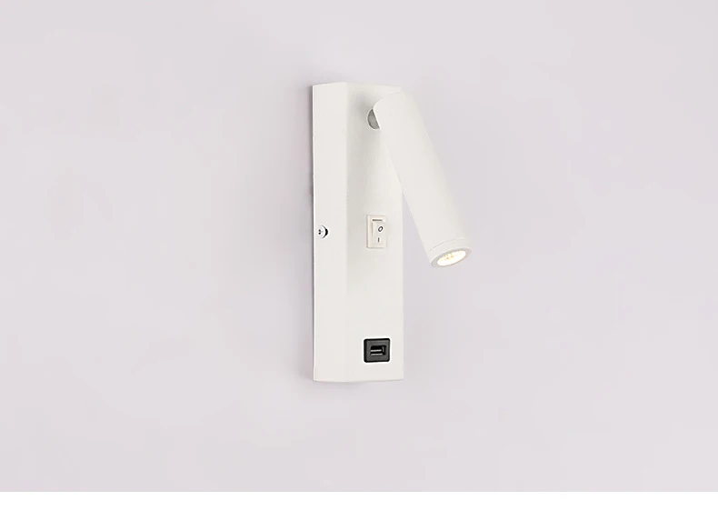 Interior Wall Light 180 Rotatable LED Reading Spotlight Button Switch Bedside Lamp Hotel Corridor (7)