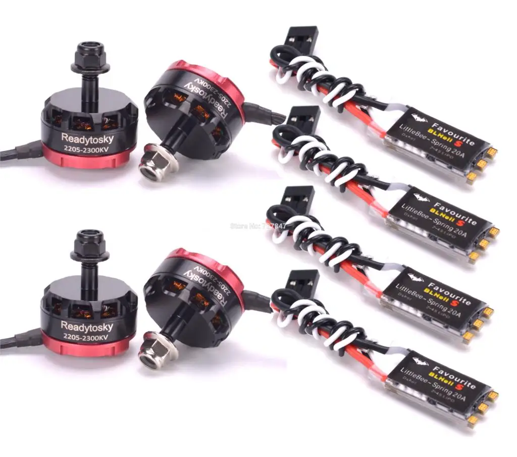

RS2205 2205 2204 2300KV CW / CCW Brushless Motor FVT LittleBee SPRING 20A BLHeli_S for FPV Martian QAV210 Chameleon