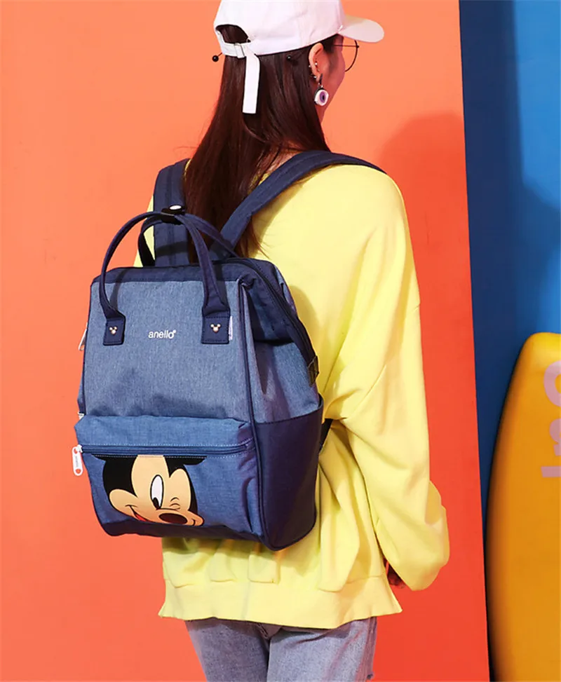 disney Микки мультфильм женский рюкзак Детская школьная сумка для девочки дорожная уличная сумка милые плюшевые сумки на плечо подарки