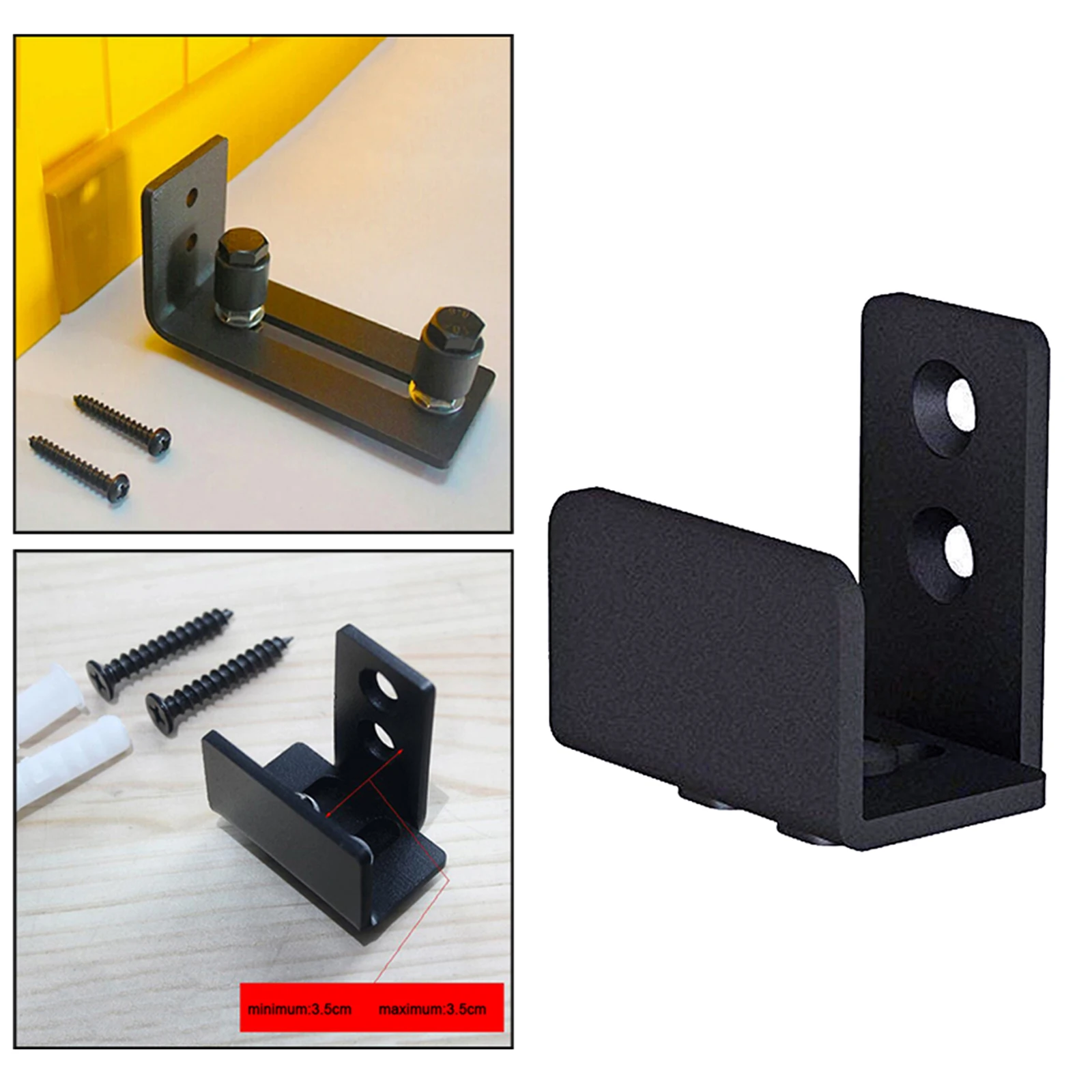 Sliding Barn Door Bottom Wall Mount Floor Guide with Screws Hardware Accessories