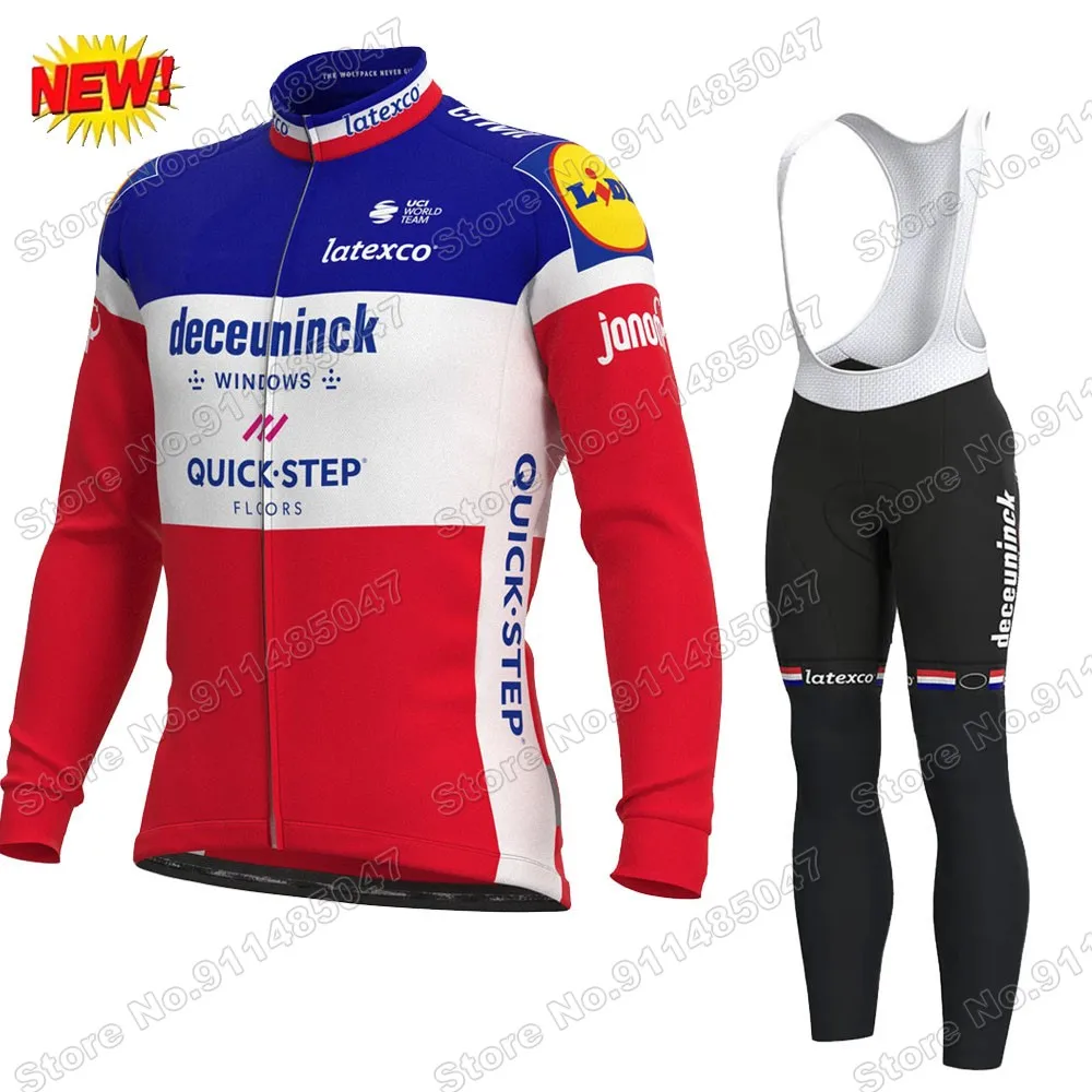 Французский Чемпион Quick Step 2021 велосипедный комплект из Джерси мужская одежда с