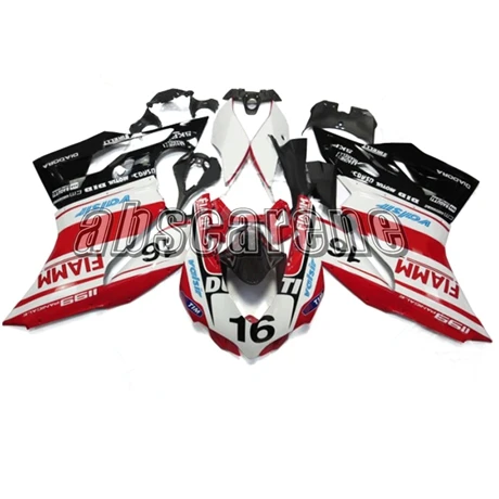 Выполните Обтекатели для поездок на мотоцикле Ducati 1098 848 1198 2007 2008 2009 2010 2011 2012 1098 848 1198 07-12 ABS Кузов Черные, белые, красные корпуса