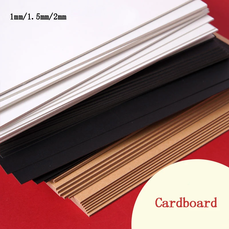 10 Sheets Size A5 Thickness 2mm Kraft Paper Chipboard Heavy Duty Cardstock  White Cardboard For Scrapbooking Photo Frame Backing - AliExpress