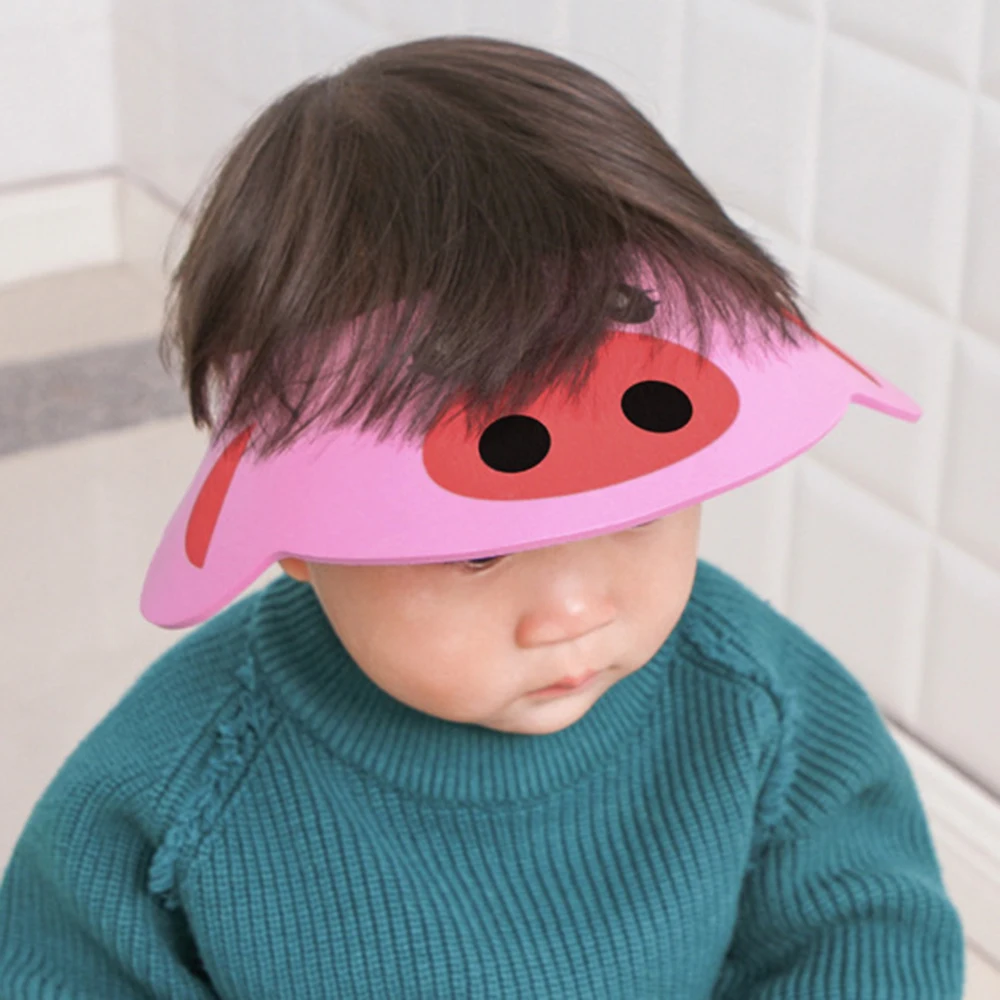 1PCS Children's Shower Cap Waterproof Earmuffs Shower Cap Hood Children Kid Shampoo Bath Wash Hair Shield Hat Waterproof