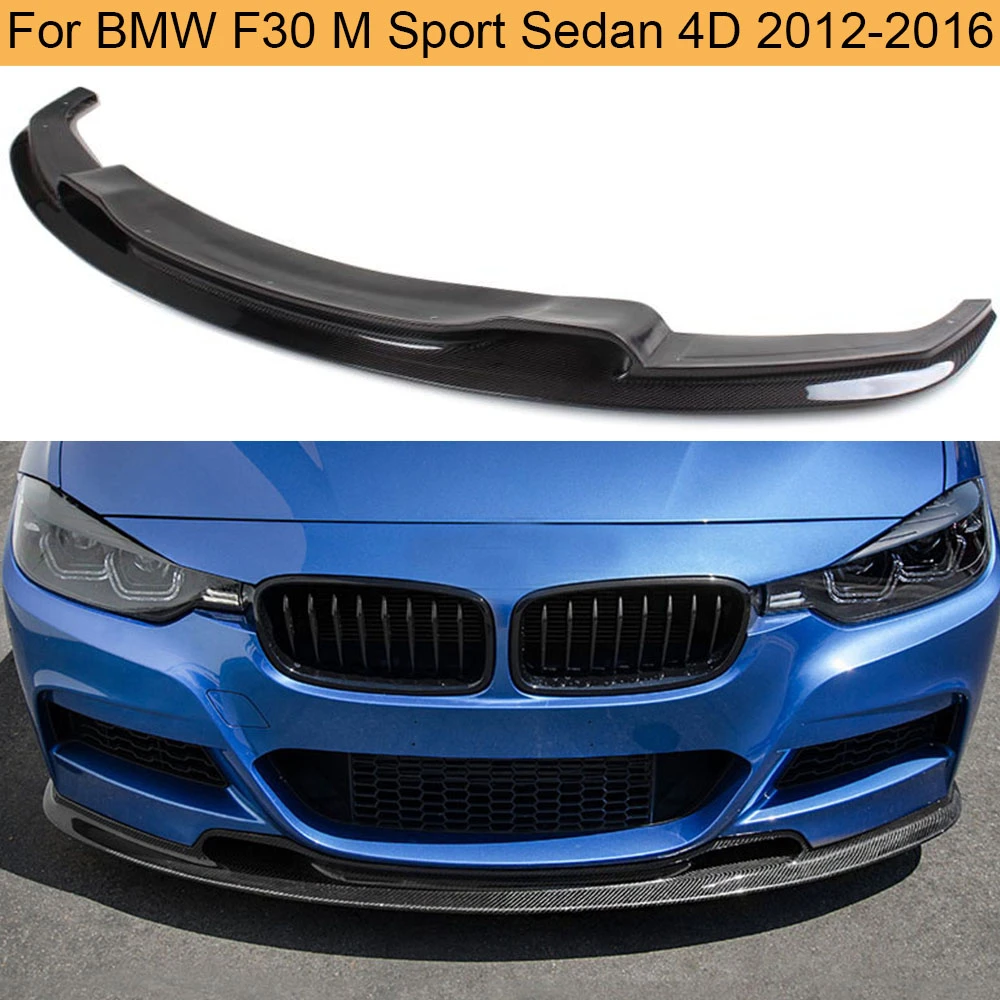 Carbon Fiber Front Bumper Lip Protector For Bmw F30 M Sport Sedan 4d 12 16 3i 328i 335i Car Front Lip Spoiler Black Frp Carbon Fiber Front Lip Front Lipfront Lip Bumper Aliexpress