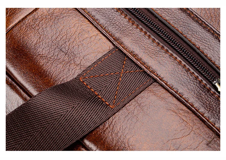 Men's Briefcase Men leather genuine briefcase bag for men Business lawyer Office Laptop bags Large Capacity