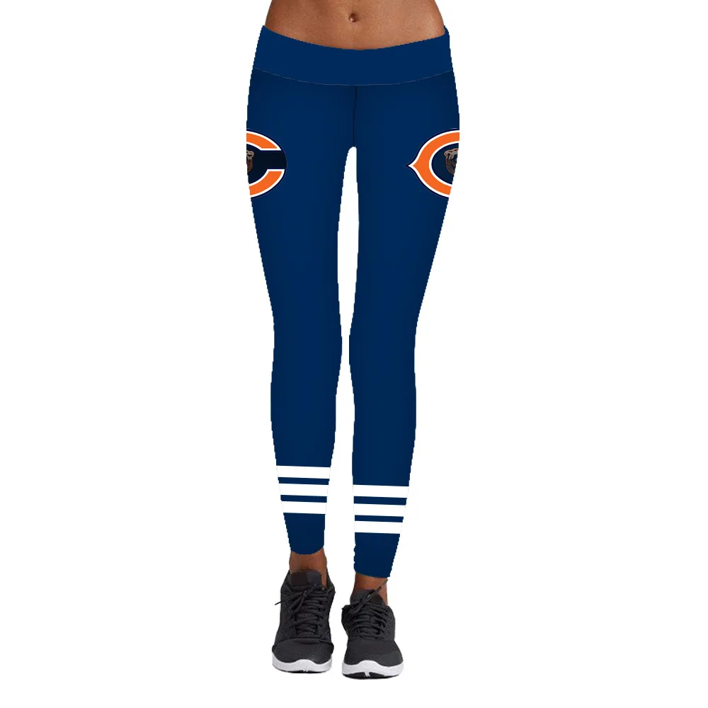 17 Styles 3D Print Yoga Pants Plus Size S-4XL Women Teams Leggings High Waist Match Raider Sport Pants Elastic Fitness Tights - Цвет: M1