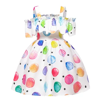 

2020-year-old Girl's Dress, Little Girl's Fashion Dress, Princess's Shoulder, Baby's Dress.