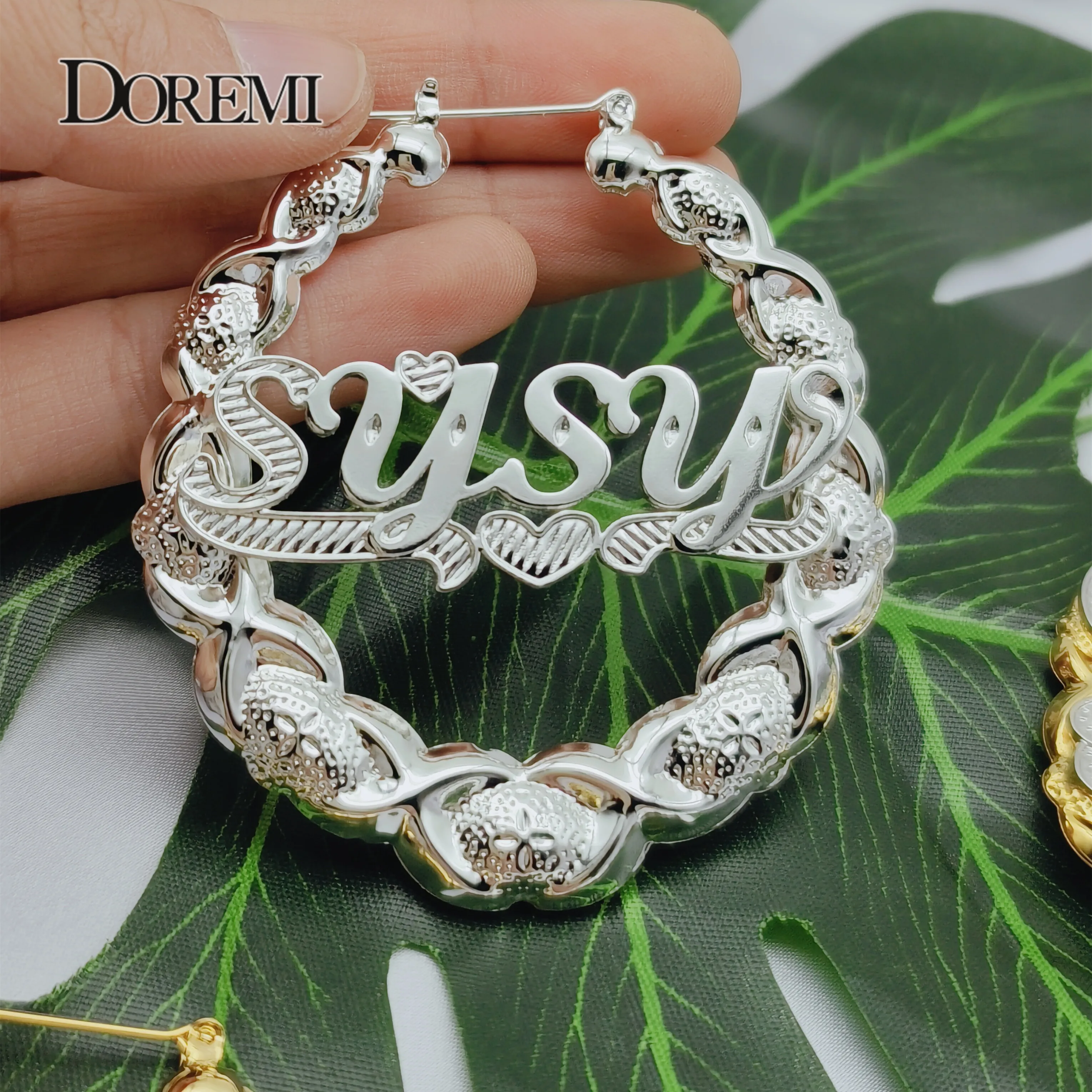 Custom Hoop Earrings Name | Customized Earrings Name