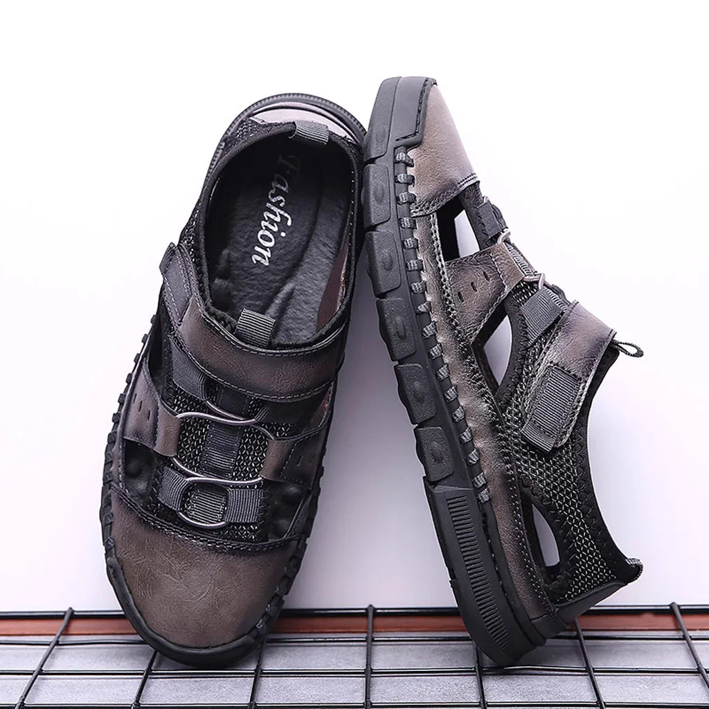 Vogue Men Sandals Summer Men Shoes Breathable Trend Beach Solid Sports Slippers Outdoor Large Size Flat Casual Wild Jun21