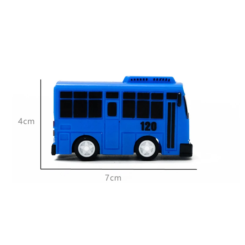 1pc Random Color Cartoon Mini TAYO Bus Taxi Back Children Educational Toys Bus Korean Anime Model Buses Kids Birthday Gifts