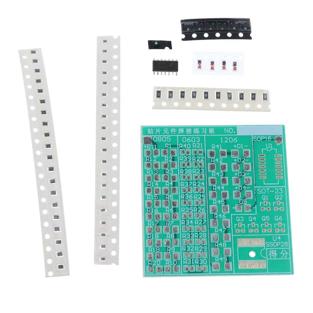 

DIY SMD SMT Welding Soldering Training Board Electronic Components