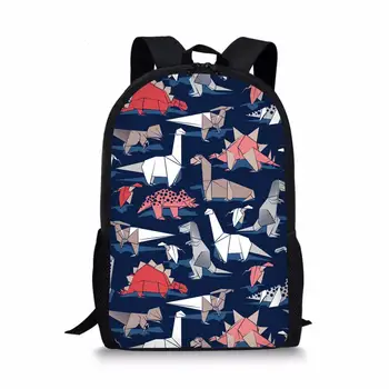 

2020 Dinosaur School Backpack for Girls Boys Children Cute Origami Dinosaur Printed School Bags Fashion Dino Free Dropshipping