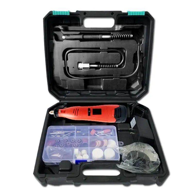 

112pcs/set Rotary Electric Grinder Saw Sharpening Attachment Guide Drill Adapter Five-speed Speed Regulation Practical