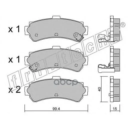 Колодки Тормозные Дисковые Передние Nissan Almera 95-98 418.0 fri.tech. арт. 418.0