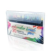 20 цветов художественные маркерные ручки премиум-живопись набор мягких ручек-кистей маркерные ручки для рисования раскрасок школьные принадлежности канцелярские принадлежности