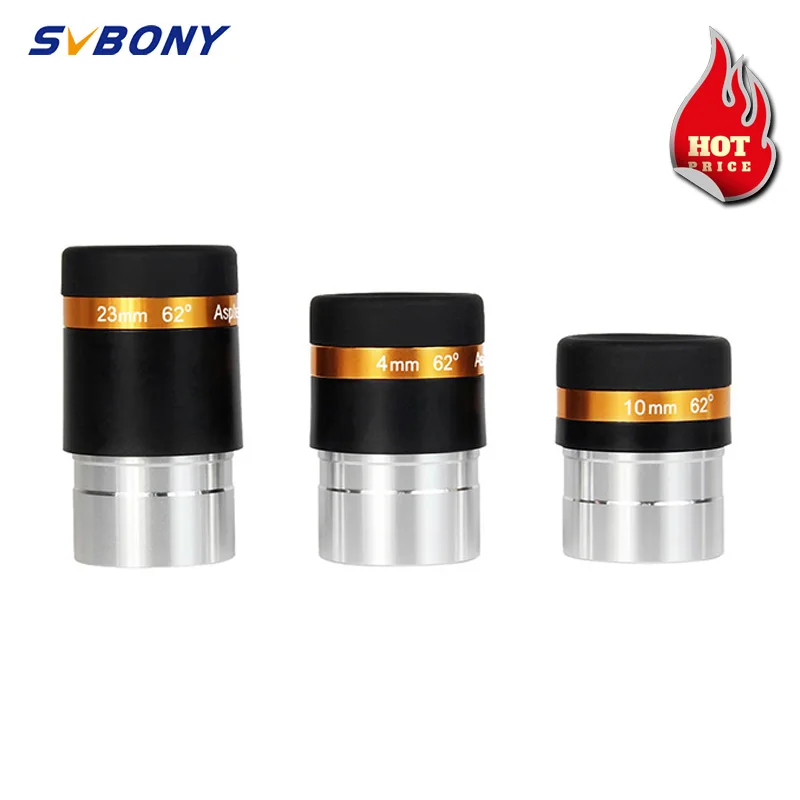 62-De-Eyepiece-Lens 4/10/23mm Astronomical Telescope SVBONY Wide-Angle HD for Fully-Coated