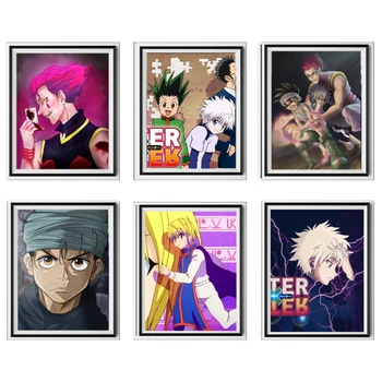

Hunter X Hunter Chain Master Kurapika Killua Ging Hisoka Gon Poster Wall Canvas Art Print,8 x 10 Inches,No Frame,Set of 6