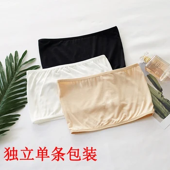 

Strapless modal cotton is proof of the type that wipe a bosom run render elastic female cotton vest bra underwear gift small gif