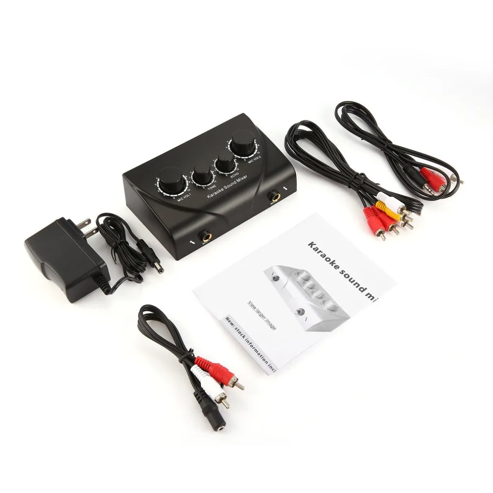 GymSong 19.5" Home Karaoke Machine Set Wireless Microphone System