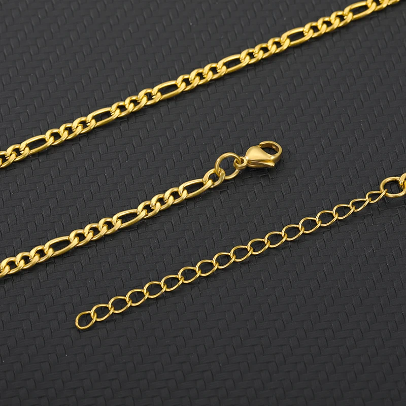 Ankle Chains Chunky Figaro Chain Anklets For Women Punk Stainless Steel 21+10cm Anklet Summer Jewelry Gift