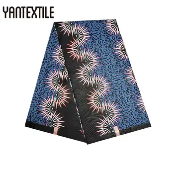 

YANTEXTILE New Fashion Ankara African Wax Prints Fabric Tissu Patchwork Polyester Wax Nigeria London Wax Prints Fabric 6 Yards