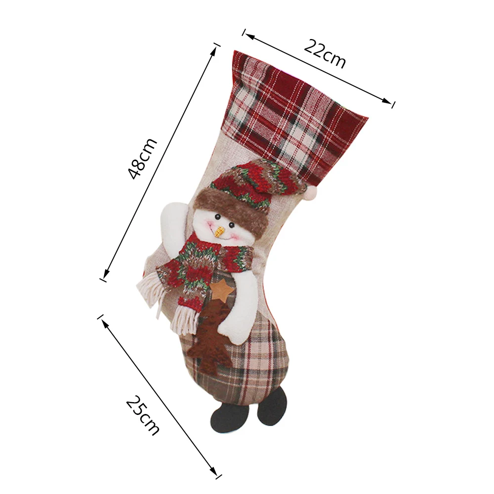 Christmas Stocking Socks Gift Bags Holder Personalize Pet Dog Cat Paw Xmas Tree Hanging Pendant New Year Decorations For Home - Цвет: H 22x25x48cm