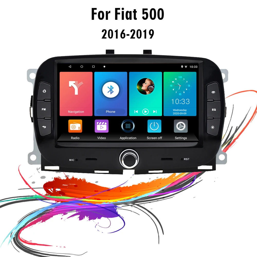For Fiat 500 2016-2019 7 Inch 2 Din Android Car Multimedia Player WIFI Navigation GPS Auto Stereo Head Unit SWC FM | Автомобили и