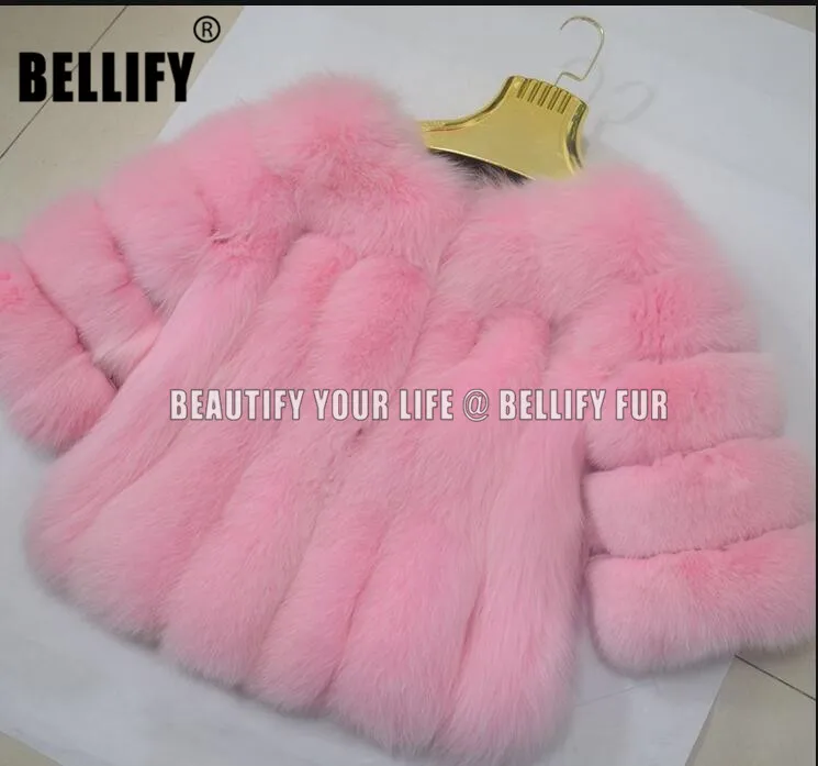 

Beautiful and gorgeous Looks Baby Pink Real fox fur coats and jackets , Luxury Women Pink Color natural White fox breed Fur coat