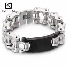 23 см Высокое качество нержавеющая сталь черный велосипед цепи браслет ювелирные изделия для мужчин матовый звено цепи браслет и браслет ювелирные изделия