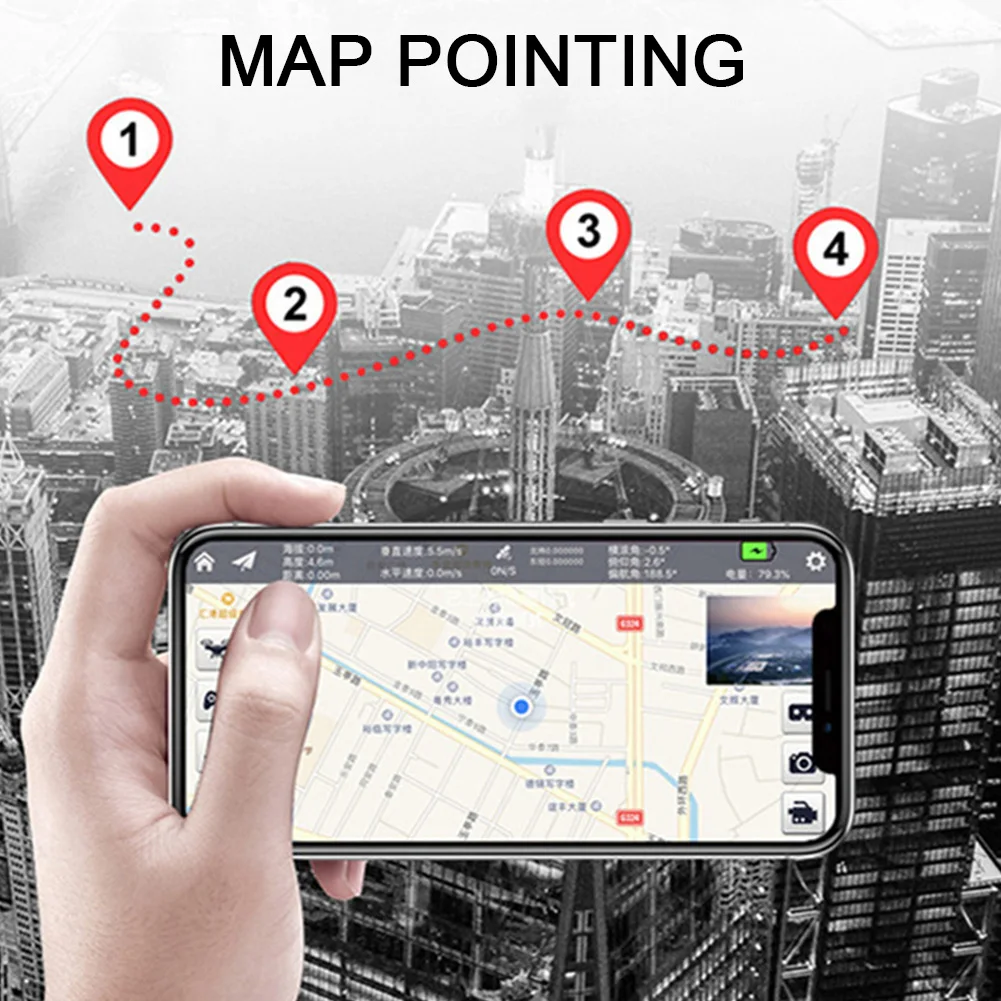 SG167 портативный Дрон широкоугольная детская игрушка gps дистанционное управление складной FPV Квадрокоптер Многофункциональный Безголовый режим HD камера