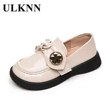 ULKNN-zapatos escolares de cuero para niña, calzado Vintage para bebé, zapatos planos de princesa, Calzado Infantil, novedad de 2022