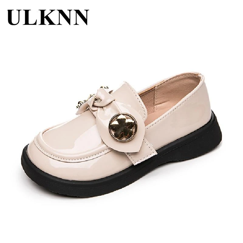 ULKNN Girl's School Shoes Children Leather Shoes New 2022 Kid's Vintage Baby Shoe Princess Flats Sapatos Menina  Sapato Infantil girl princess shoes